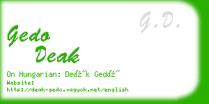 gedo deak business card